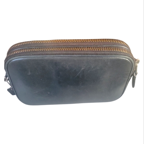 Coach Classic Quilt Black and Cream Exotic Embossed Crossbody Leather Clutch Bag - Picture 4 of 10